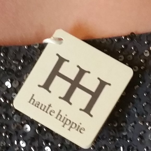 Haute Hippie Junk sequin Off the shoulders NWT L - Picture 3 of 3